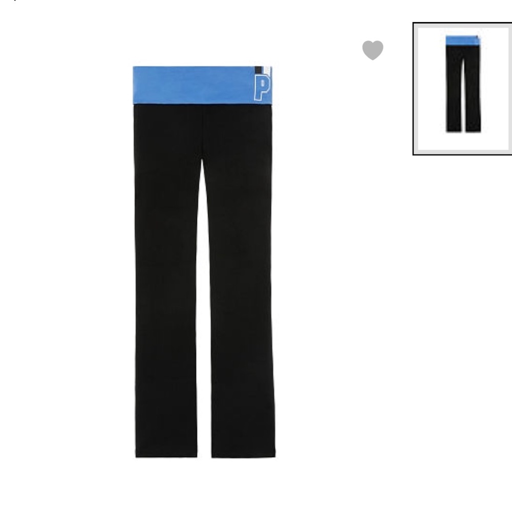 New VSPink Small Foldover waist Flare yoga pants